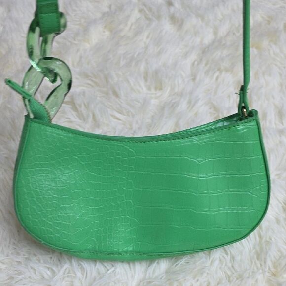 Y2K Crocodile-Embossed Shoulder Bag - Picture 5 of 7